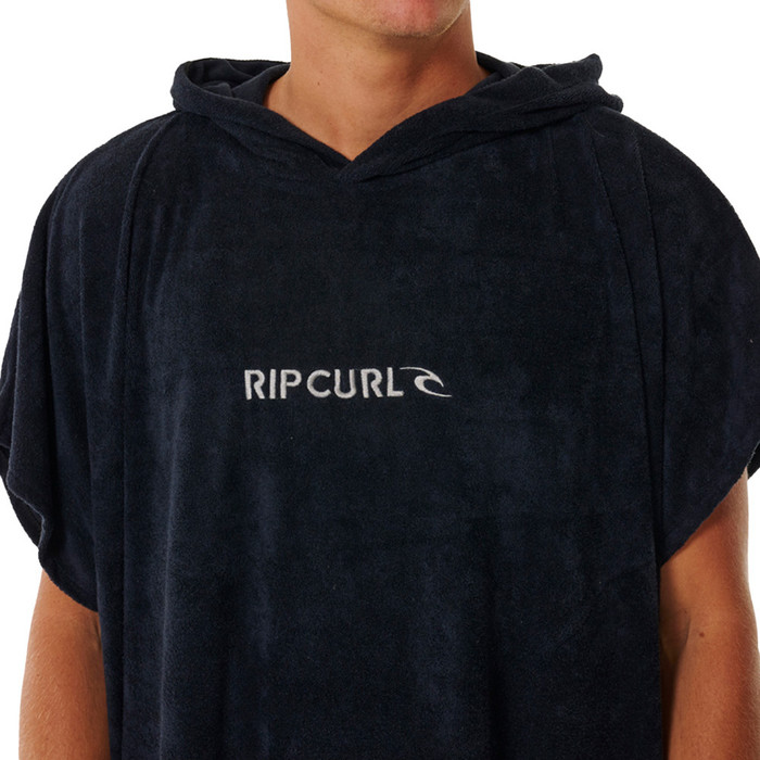 2024 Rip Curl Brand Hooded Towel Changing Robe / Poncho 00ZMTO - Black / Grey
